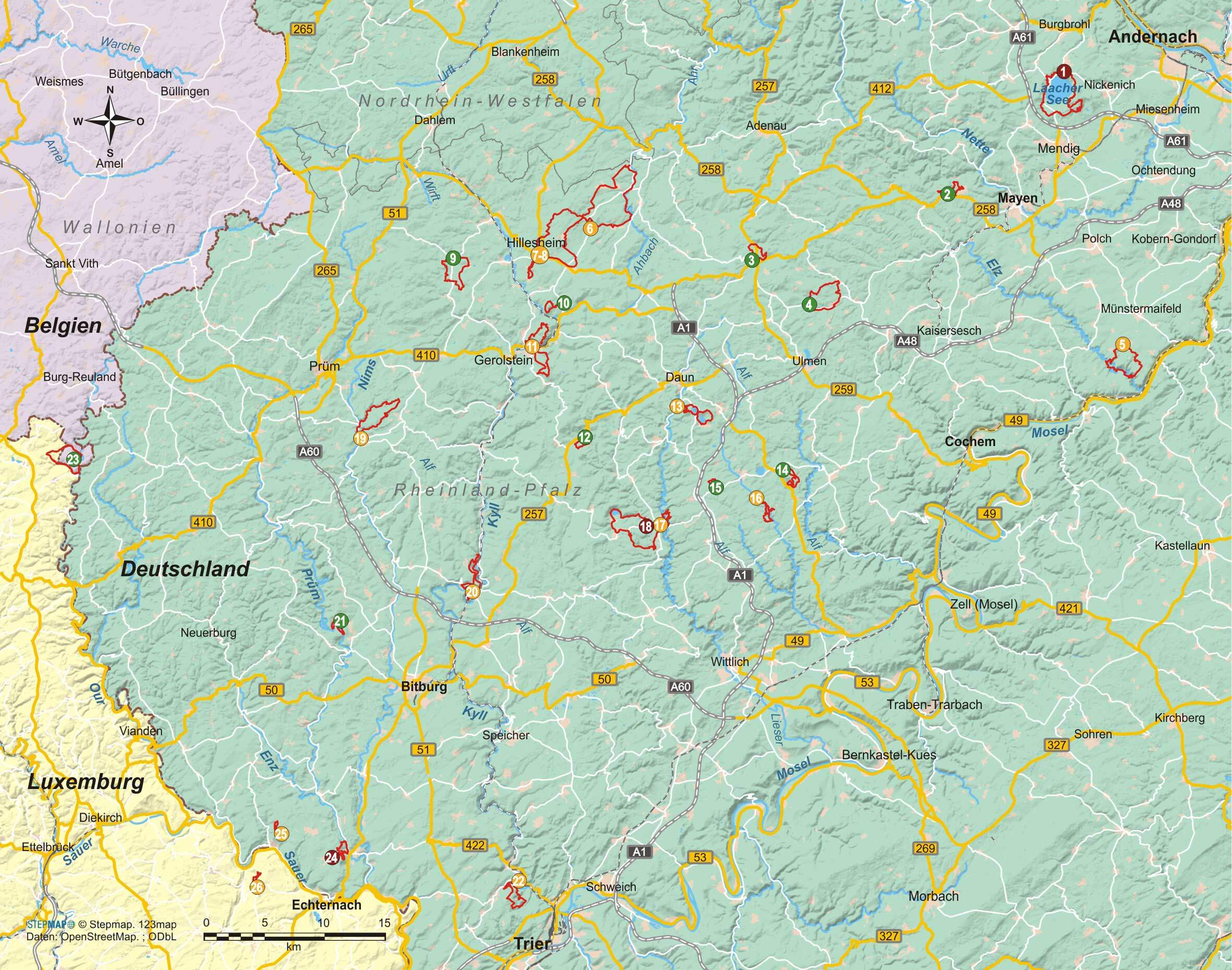 Wanderführer | Eifel Süd | 26 Tageswanderungen